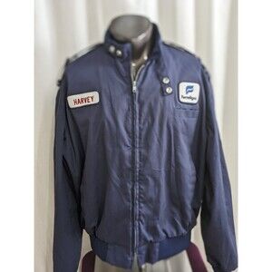 Harvey's Work Jacket Navy Full Zip Size XL Bomber Style Ferrellgas